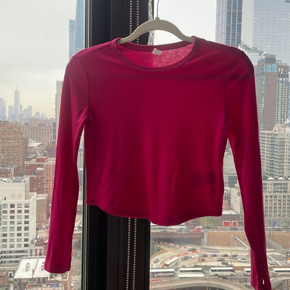 Long sleeve soft pink shirt